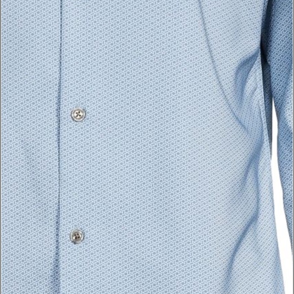 Perry Ellis Slim Fit Stretch Printed Spring Lake Button Up Down Dress Shirt 2XL - Picture 11 of 11